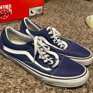 Blue & White Old Skool Vans US Size 12